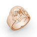 Solid Gold Skull Ring with Diamond Eyes - Armans Fine Jewellery