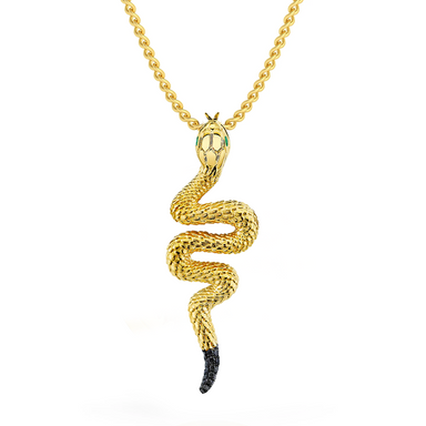 Solid Gold Snake Pendant - Armans Fine Jewellery