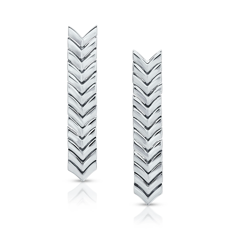 Solid Gold Triangle Drop Earrings - Armans Fine Jewellery