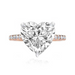 Solitaire Heart Engagement Ring with Diamond Band - Armans Fine Jewellery