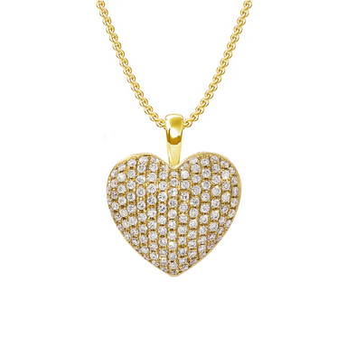 Sparkling Pavé Heart Necklace - Armans Fine Jewellery