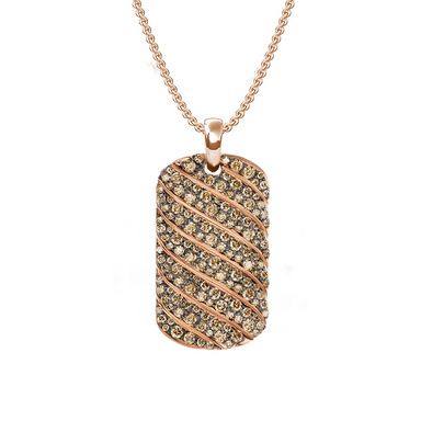 Diamond Wave Dog Tag Necklace - Armans Fine Jewellery