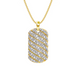Diamond Wave Dog Tag Necklace - Armans Fine Jewellery