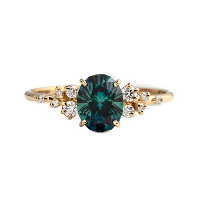Teal Sapphire Aurora Lab Grown Engagement Ring - Armans Fine Jewellery