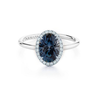 Teal Sapphire Kristina Lab Grown Engagement Ring - Armans Fine Jewellery