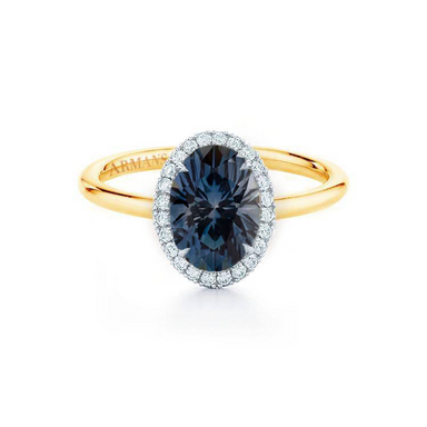 Teal Sapphire Kristina Lab Grown Engagement Ring - Armans Fine Jewellery