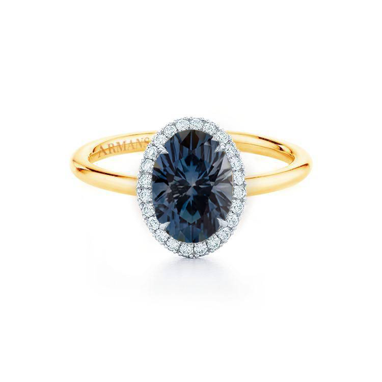 Teal Sapphire Kristina Lab Grown Engagement Ring - Armans Fine Jewellery