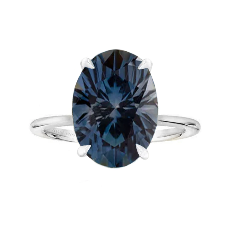 Teal Sapphire Oval Madison Engagement Ring - Armans Fine Jewellery