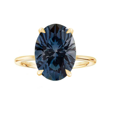 Teal Sapphire Oval Madison Engagement Ring - Armans Fine Jewellery