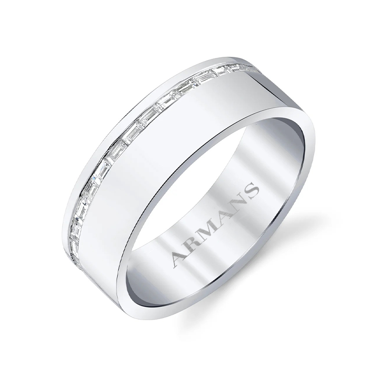 Empire Baguette Diamond Wedding Band - Armans Fine Jewellery