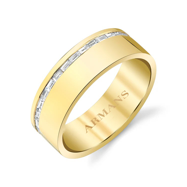 Empire Baguette Diamond Wedding Band - Armans Fine Jewellery