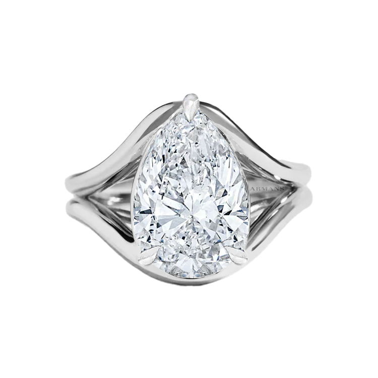 The Onda Pear Engagement Ring - Armans Fine Jewellery