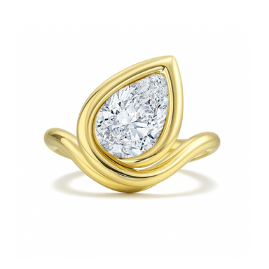 Twisted Pear Lab Grown Diamond Engagement Ring - Armans Fine Jewellery