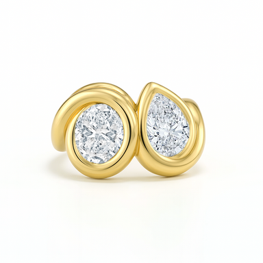 Aurea Bezel Toi et Moi Engagement Ring - Armans Fine Jewellery