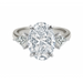 Oval Diamond Trapezoid Engagement Ring - Armans Fine Jewellery