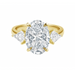 Oval Diamond Trapezoid Engagement Ring - Armans Fine Jewellery