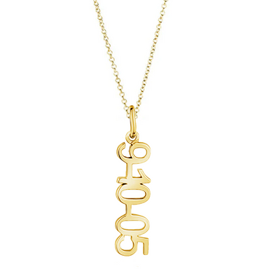 Vertical Gold Date Necklace - Armans Fine Jewellery