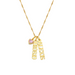 Vertical Name Necklace with Gemstone Heart - Armans Fine Jewellery