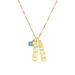 Vertical Name Necklace with Round Gemstone - Armans Fine Jewellery