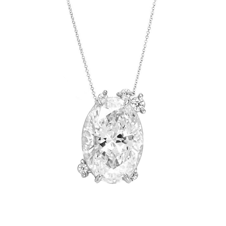 Fire Fly Oval Diamond Necklace - Armans Fine Jewellery