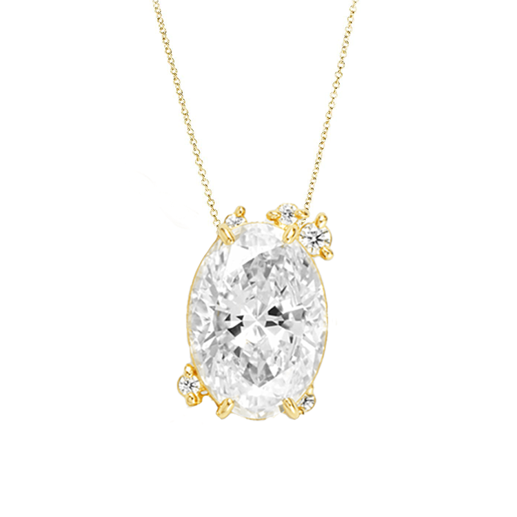 Fire Fly Oval Diamond Necklace - Armans Fine Jewellery