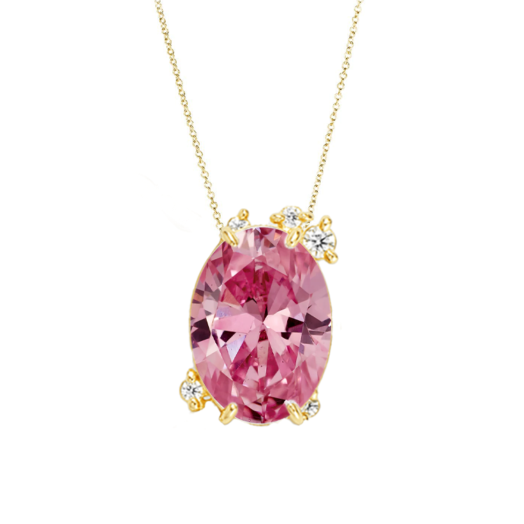 Fire Fly Oval Pink Sapphire Necklace - Armans Fine Jewellery