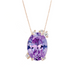 Fire Fly Oval Purple Sapphire Necklace - Armans Fine Jewellery