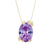 Fire Fly Oval Purple Sapphire Necklace - Armans Fine Jewellery