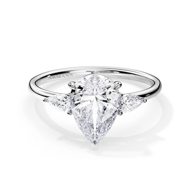 Willa Pear Trilogy Lab Grown Engagement Ring - Armans Fine Jewellery