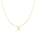 Block Letter Necklace with Paperclip Chain - Armans Fine Jewellery