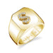 Diamond Initial Signet Ring - Armans Fine Jewellery