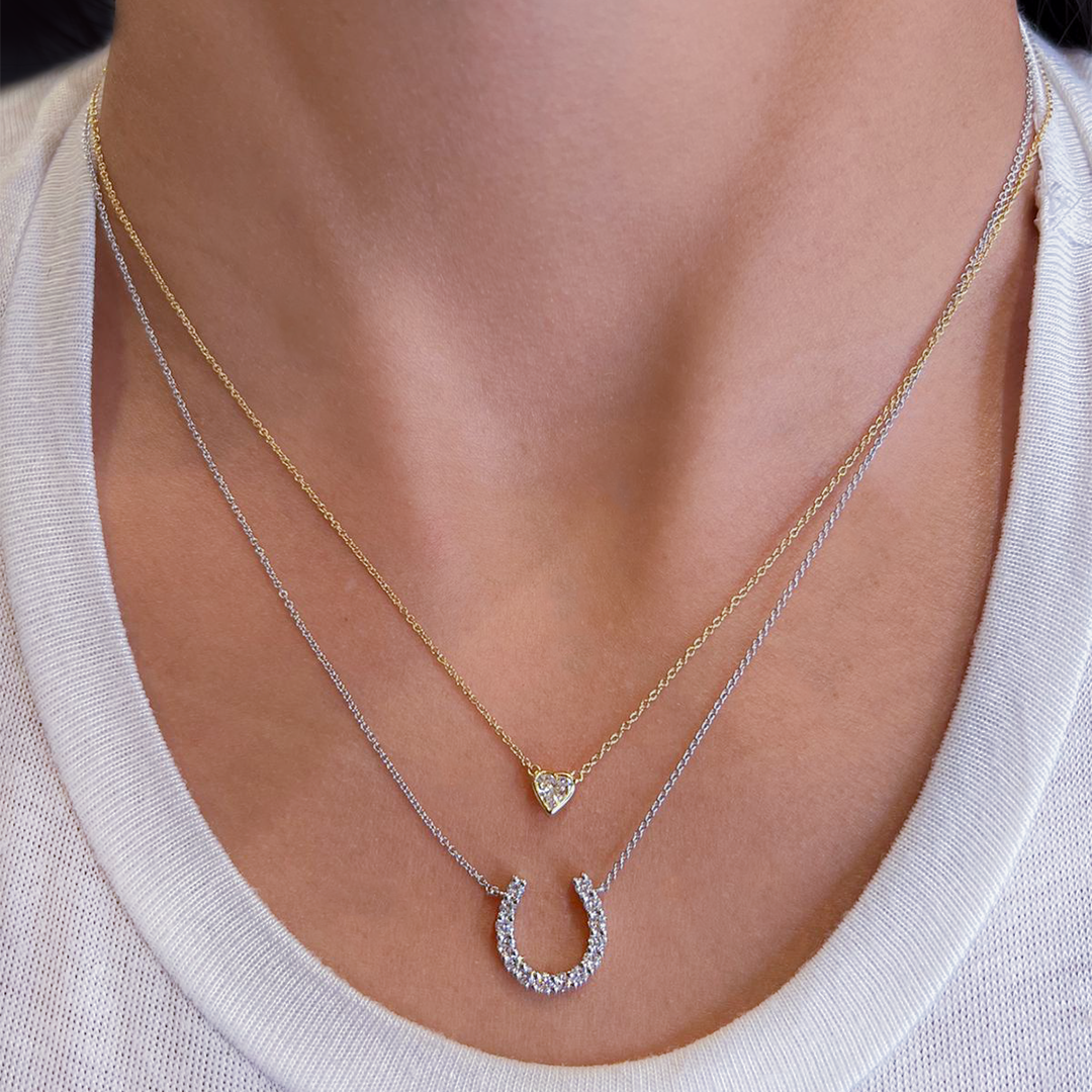 Small horseshoe store necklace