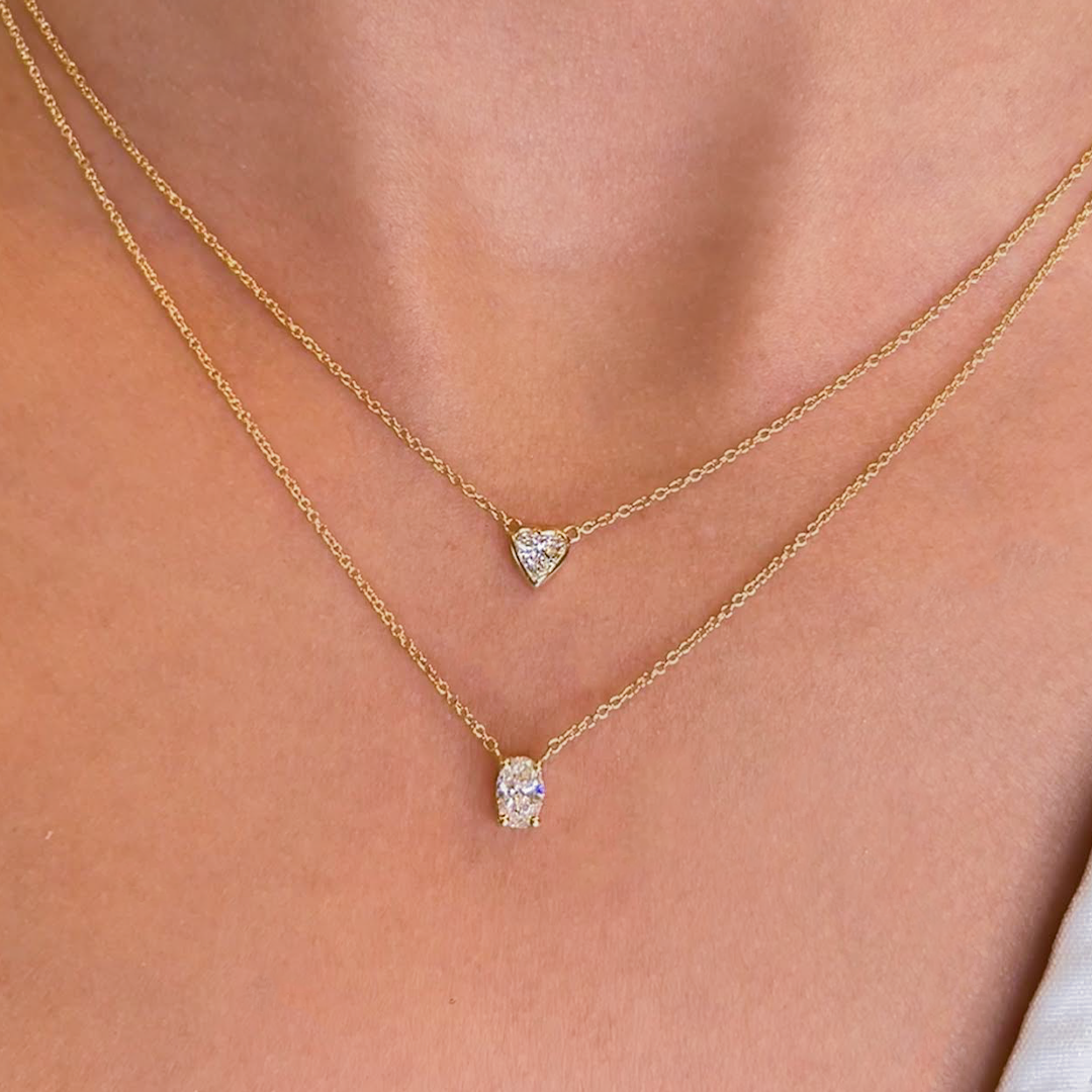 Bezel Set Heart Diamond Pendant - Armans Fine Jewellery