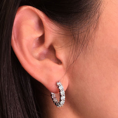 Evie Diamond Hoops - Armans Fine Jewellery