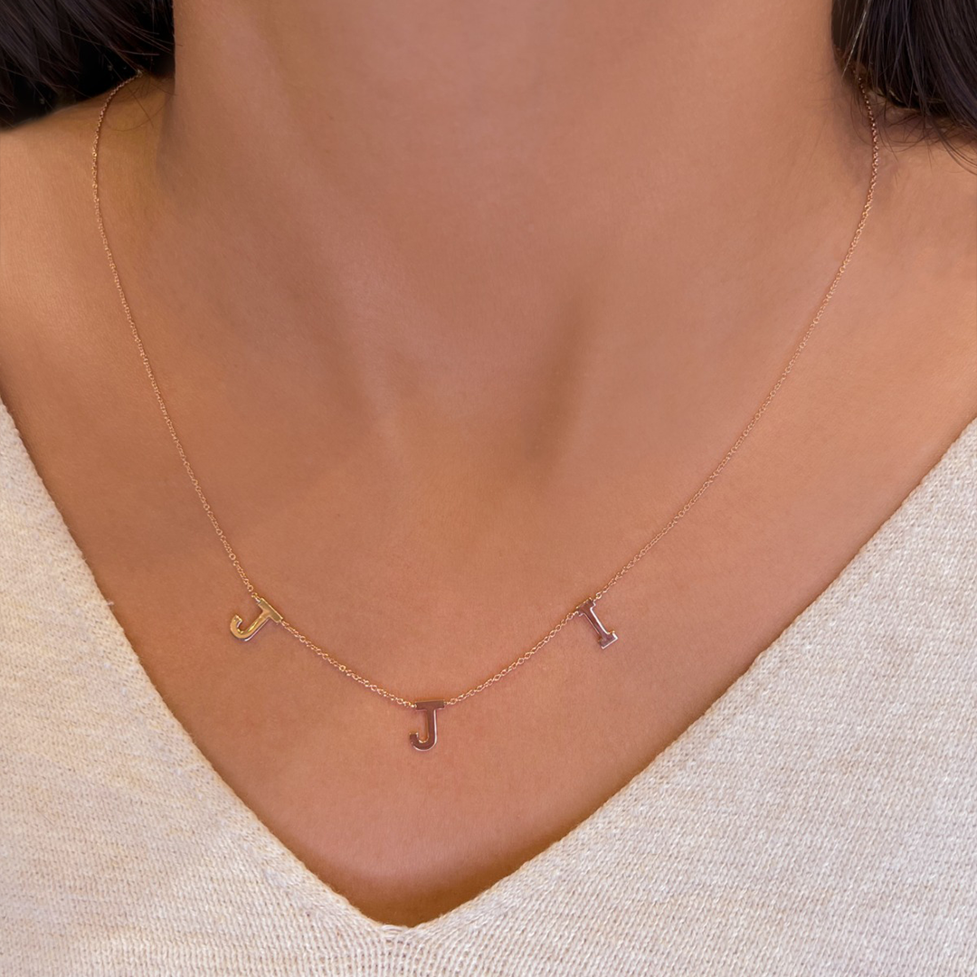 Petite Multi Initial Necklace Multi Letter Necklace Armans