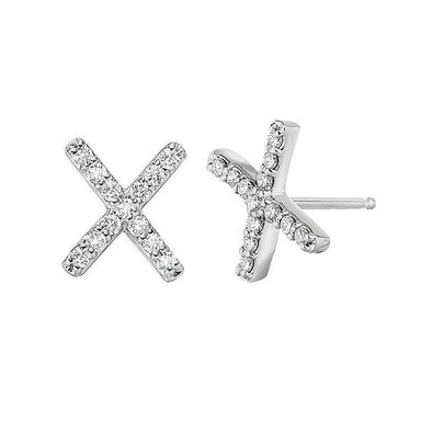 Diamond X Earrings - Armans Fine Jewellery