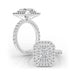 Radiant Double Halo Engagement Ring - Armans Fine Jewellery