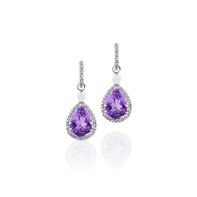 Amethyst Drop Earrings - Armans Fine Jewellery