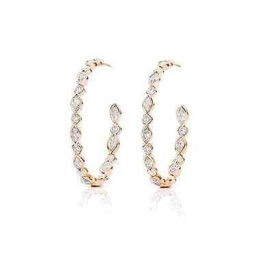 Angelina Diamond Hoops - Armans Fine Jewellery