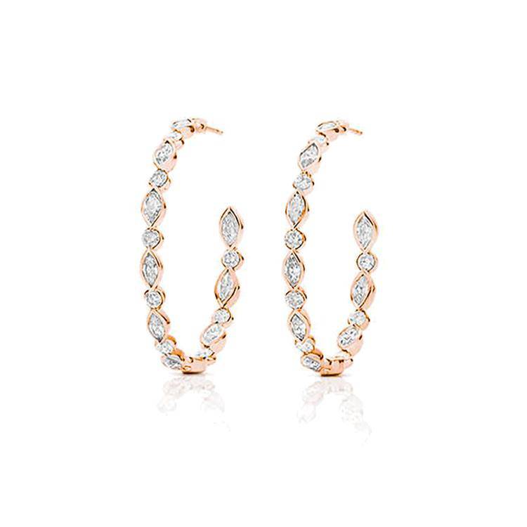 Angelina Diamond Hoops - Armans Fine Jewellery