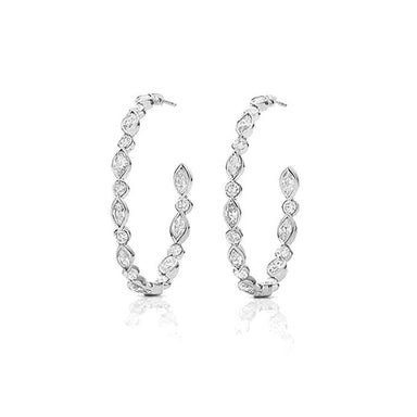 Angelina Diamond Hoops - Armans Fine Jewellery