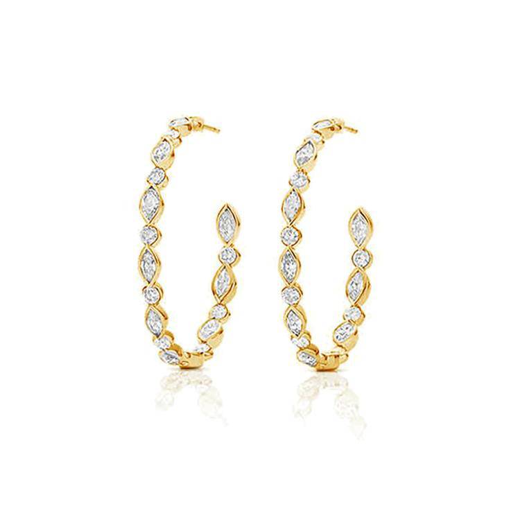 Angelina Diamond Hoops - Armans Fine Jewellery