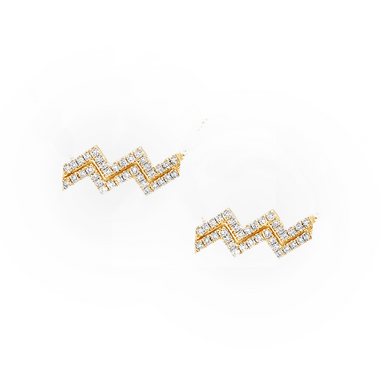 Aquarius Diamond Zodiac Studs - Armans Fine Jewellery