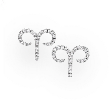 Aries Diamond Zodiac Studs - Armans Fine Jewellery
