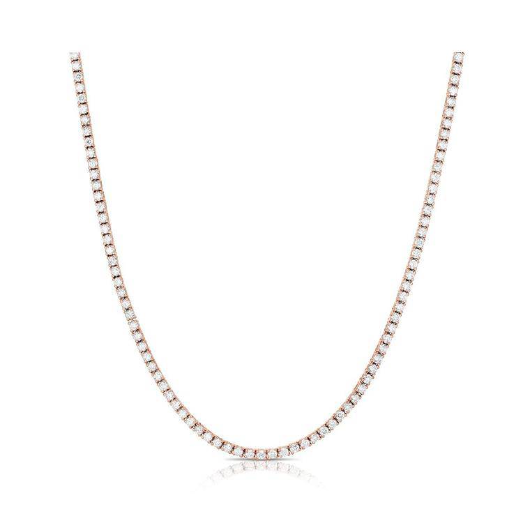 18K Yellow Gold Diamond Tennis Necklace – Long's Jewelers