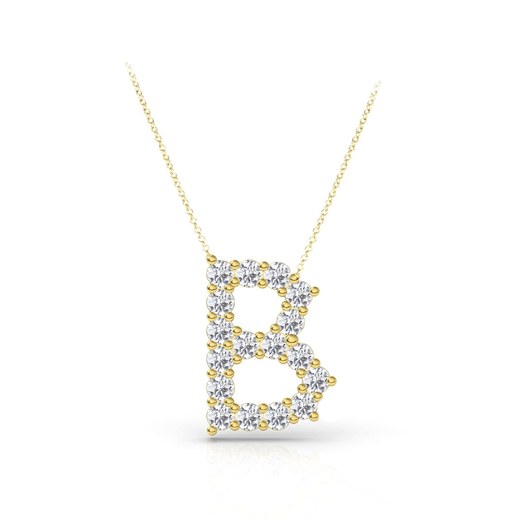 Diamond Initial Pendant Diamond Letter Necklace Sydney Armans