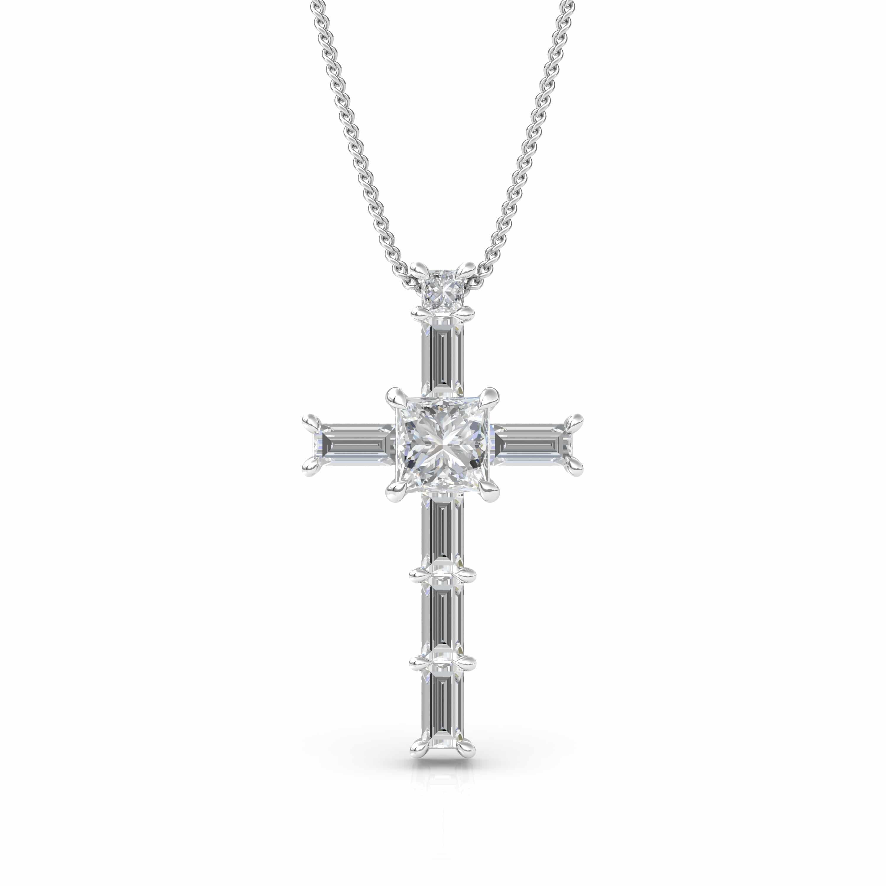 Baguette Diamond Cross Necklace | Armans Fine Jewellery