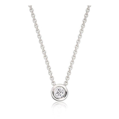 Bezel Round Diamond Pendant - Armans Fine Jewellery