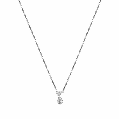 Bezel Set Diamond Dangle Necklace - Armans Fine Jewellery