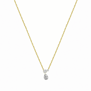 Bezel Set Diamond Dangle Necklace - Armans Fine Jewellery